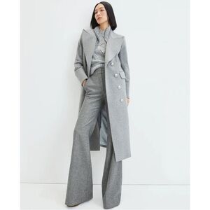 VERONICA BEARD Lebone Wool Tweed Loose Flared Pants in Gray Multi
